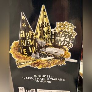 Happy New Year Party Kit - Black and Gold